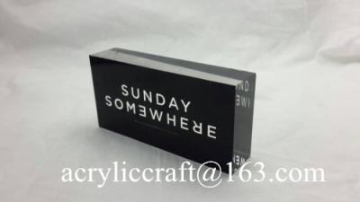 China Custom Factory Wholesale Solid Acrylic Block / Acrylic Brands Sign / Acrylic Logo Blocks for sale