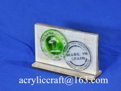 China POP acrylic logo block /acrylic logo display stand / acrylic logo holder for sale