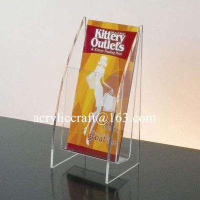 China PMMA Display Stands Acrylic Brochure Holder Plexiglass Brochure Display Rack for sale