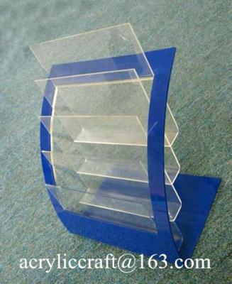 China Multi-layer countertop acrylic brochure display holder for A4 SIZE for sale