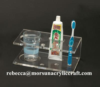 China Acrylic toothbrush holder, acrylic bathroom ware holder, acrylic rack for sale