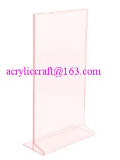 China Professional Factory Export Clear Custom Acrylic Menu Stand for sale