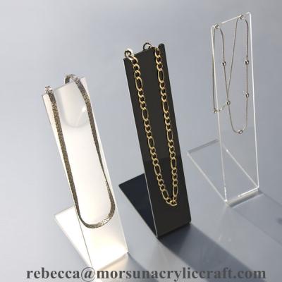 China Hot Sale Acrylic Jewelry Necklace Bust Displays Gold Necklace Display Rack for sale