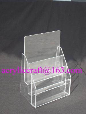 China Practical Multi-layered Custom Transparent Acrylic Paper / Poster Display Stand for sale