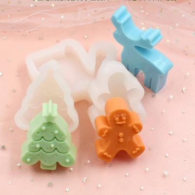 China Viable Silicone Resin Christmas Mold Soap Candle Baking Molds Harden Decorating Mold Supplies for sale