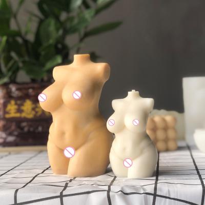 China Viable Female Sexy Body Art Goddess Silicone Mold Resin Wax Mold Candle Craft Mold For Decor for sale