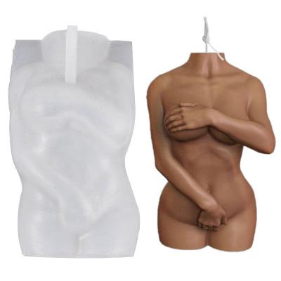 China New Design Sex Man Woman Human Body Silicone Candle Mold DIY Aromatherapy Candle Molds Viable For DIY Art for sale