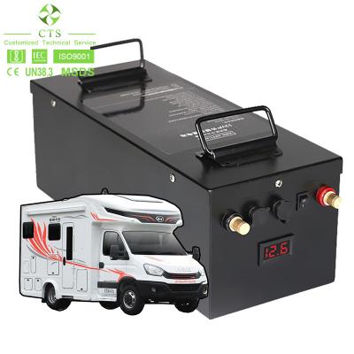 China Long Cycle 12V 24V 200AH Lifepo4 Solar Battery Lithium 24V 200ah For Autocaravana for sale