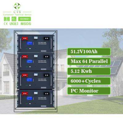 Cina Ciclo profondo 100Ah 500aH di stoccaggio Lifepo4 48v 24v 12v del pacchetto a energia solare della batteria al litio in vendita