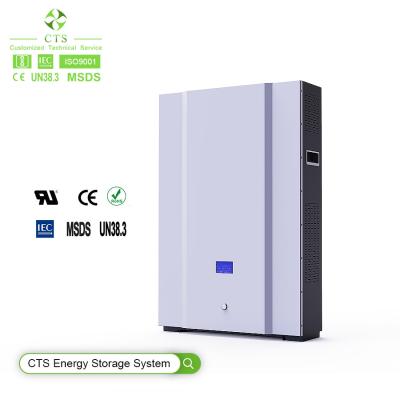 Chine Batterie d'accumulateurs à énergie solaire à la maison d'ion de lithium du mur 48v 200ah de puissance de la batterie lifepo4 de stockage de l'énergie de CTS 10KWH à vendre