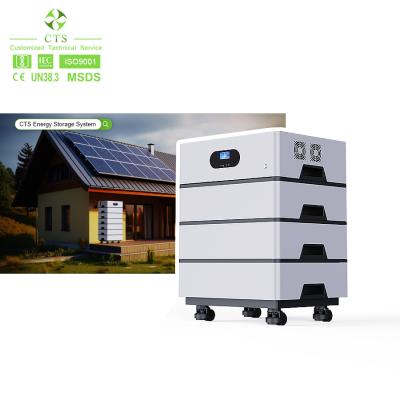 China Cts solar deep cycle battery 48v 100ah 200ah lithium ion battery for home for sale