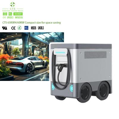 China CTS 60kW 30kW DC EV Charging Stations Fast Charger 44kW Portable Charger With Lithium Battery for sale