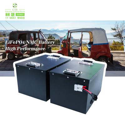 China CTS OEM elektrische driewieler lithiumbatterie 48v 60v 72v 105Ah Lifepo4 E Rikshaw elektrische driewielerbatterij Te koop