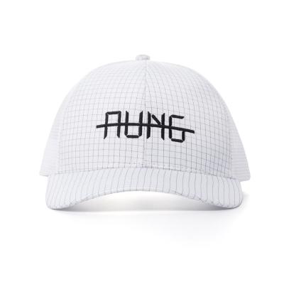 China Newest Simple Design COMMON Flat Embroidery Half Bucket Hat Mesh Baseball Cap Trucker Hat for sale