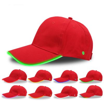 China breathable & 2022 Waterproof New Led Light Cap Team Light Up Bulbs Baseball Hat Neon Led Baseball Hat Unisex Adjustable Party for sale