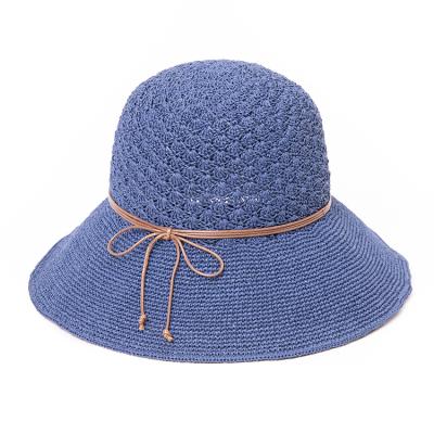 China Comfortable Cheap Paper Straw Beach Hat With Decoration for sale