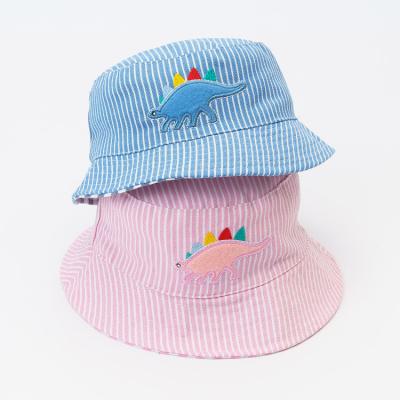 China Cozy Embroidered Kids Cotton Bucket Hat for sale