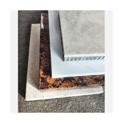 China Contemporary 20mm Fireproof Aluminum Honeycomb Panel With Stone Grain Composite Panel for sale