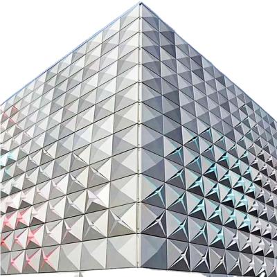 China Modern Material Aluminum Alloy Curtain Wall Panels Curved Aluminum Curtain Walls for sale