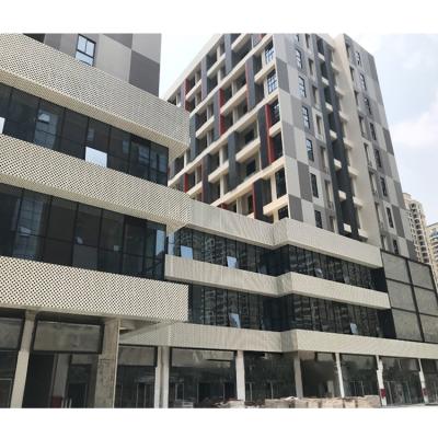 China Beautiful Modern Aluminum Alloy Profile Aluminum Veneer Perforated Plate Curtain Wall for sale