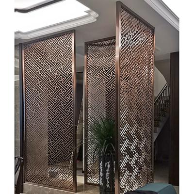 China New Classic/Postmodern Laser Cut Metal Screen Divide Decorative Room Divider Metal Panels for sale