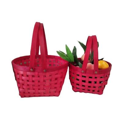 China Sustainable Christmas, Easter Wrapped Gift Baskets BASKET FRUIT Packing BASKET for sale