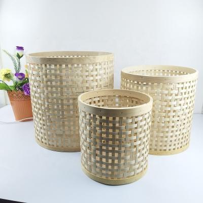 China Minimalist Planter Basket Basket Bamboo Flower Pot for sale