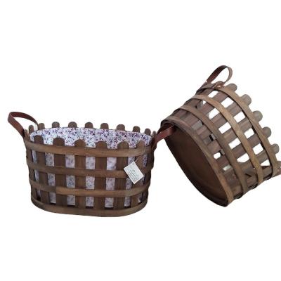 China Competitive Price Apple Sustainable Hot Storage Basket Wooden Vegetable Fruit Basket for sale