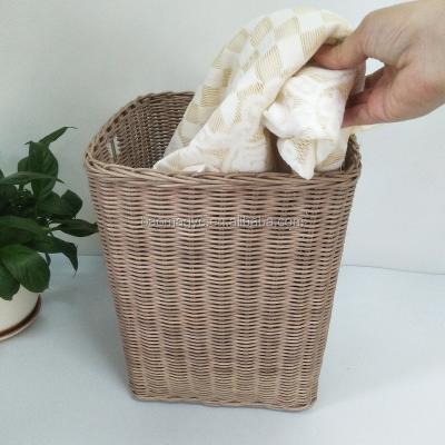 China Sustainable Rattan Receive Basket Storage Basket Gray Laundry Hamper for sale