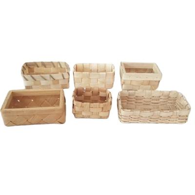 China China Wholesale Mini Chip Basket Wood Chip Basket for sale