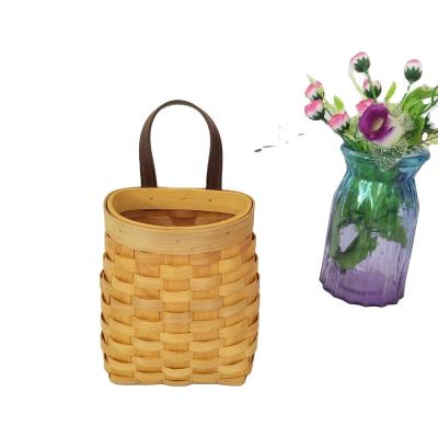 China Home Decoration Flower Basket Hand Held Woven Decorative Photo Props Basket Flower Basket for sale