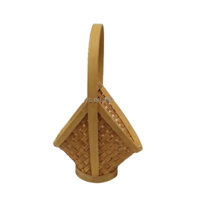 China Viable Flower Gift Basket Wooden Fruit Basket Chip Basket for sale