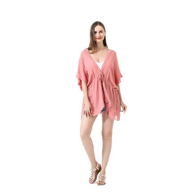 China Cover up beach wear ladies summer shawls beautiful thin wholesale cotton polyester beach shawl for women for sale