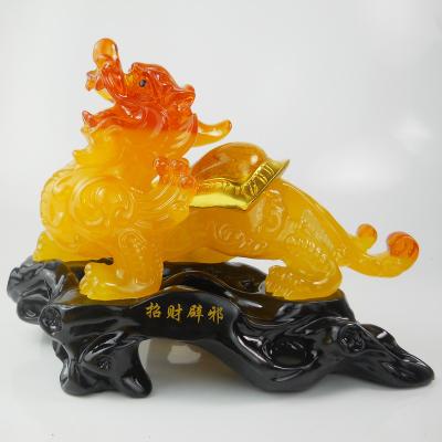 China China PiXiu exorcise evil spirits Resin For Home Decoration FengShui Lucky Chinese Traditional Resin Crafts New Shape for sale