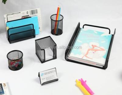 China New Eco-friendly Executive Metal Mesh Office Stationary Set School and Office for sale