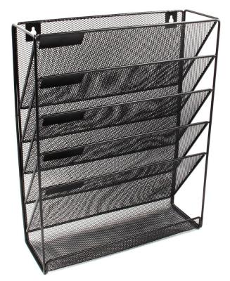 China Metal Mesh File Organizer Hanging Wall Mounted Desk Organizer for Office for sale