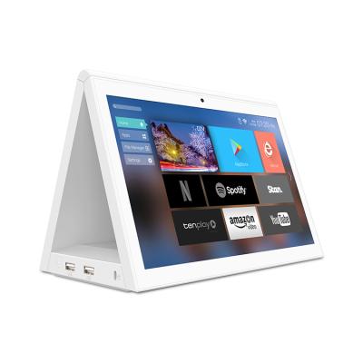 China 10.1 Inch Android Digital Dual Signage System Timing Display Screen Soft Touch Control Tablet With Battery for sale