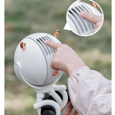 China Wholesale Personal Portable Rechargeable Baby Fan OEM Portable Battery Operated Stroller Rechargeable Small Bracket Fan for sale