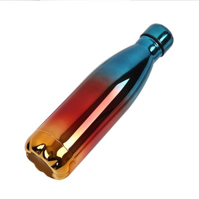 China PORTABLE Turbine-HC Glitter Water Sports Bottle Gym Plated Creative Cola Bottle Color Change Stainless Steel Thermo Vacuum Flask for sale