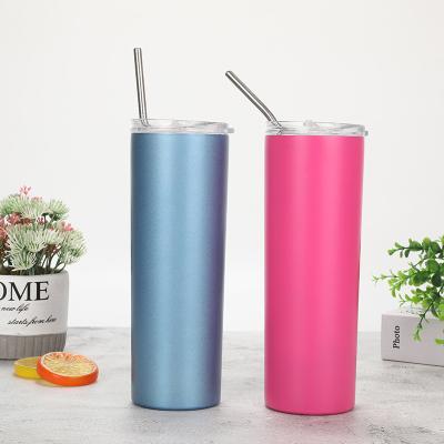 China Turbine-HC 20oz Double Wall Water Bottle Pipe Cup Stainless Steel Vacuum Insulated Slim Tumbler Cups Wholesale Skinny White for sale