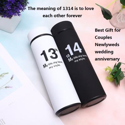 China Creative Valentine's Day wedding couple Turbine-HC insulation stainless steel cup tea filter tumbler sets best gift insulated termos for sale