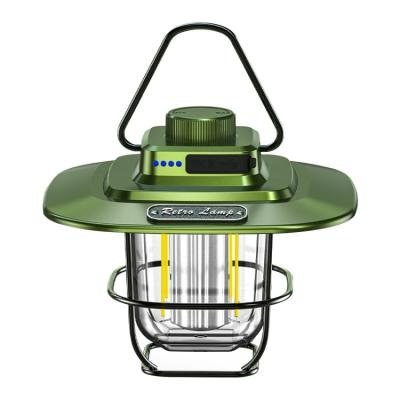 China Wholesale LY02 LED Hand Camping Lantern Retro USB Camping Fill Light Tent Lamp (Green) with Hanging Ring for sale