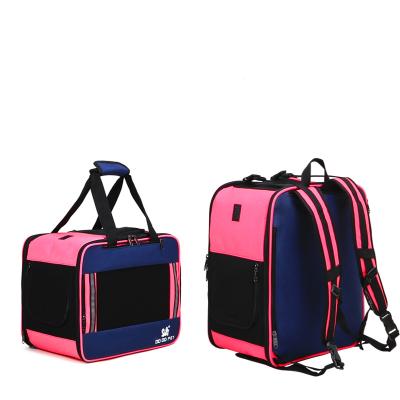 China Viable Multi-Function Pet Carrier Backpack Pack Carrier Bag Foldable Adjustable Pet Travel Bag for Dog and Cat for sale