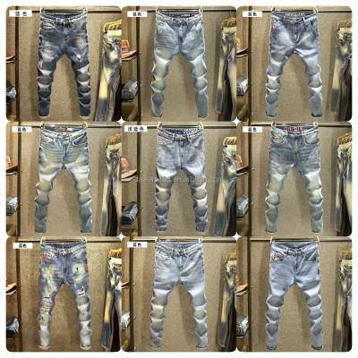 China Breathable 2024 Factory wholesale high street ripped jeans High quality printed men's jeans for sale