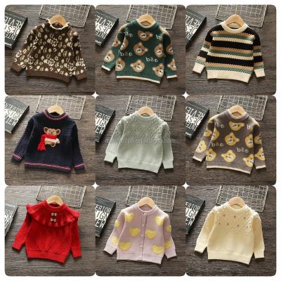 China Anti-Shrink 2024 New baby sweater with fleece thickened pullover vintage children's baby sweater for boys and girls cute crew-neck for sale