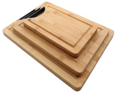 China Sustainable Organic Bamboo 3 Piece Cutting Board Set for sale