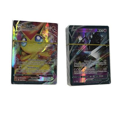 China Pokemon TCG V Vmax Trading Card Game French Glossy French Version 100PCS Pokemon Eco-Friendly Card Game for sale