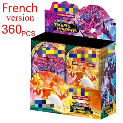 China French and Spanish Pokemon Card Eco-friendly Printing Box Cards Pokemon Booster 360 Booster Card Battle Board Game Collectible Entertainment Pack for sale