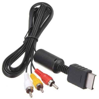 China Wholesale 3 RCA TV Advance ABS Video AV Cable Cord Audio Wire For Sony For Playstation2/PS2 AV Cable 1.8M for sale