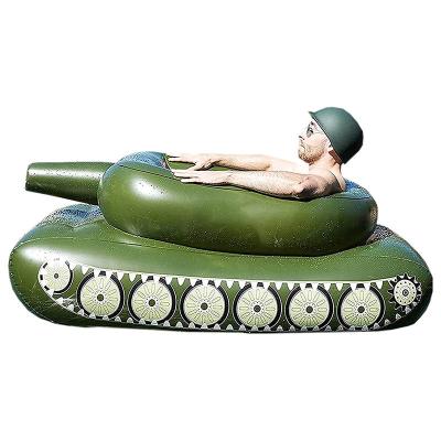 China PVC Inflatable Tank Pool Floats Summer Swimming Ring Outdoor Water Toy Float with Squirt Gun for Kids and Adults for sale